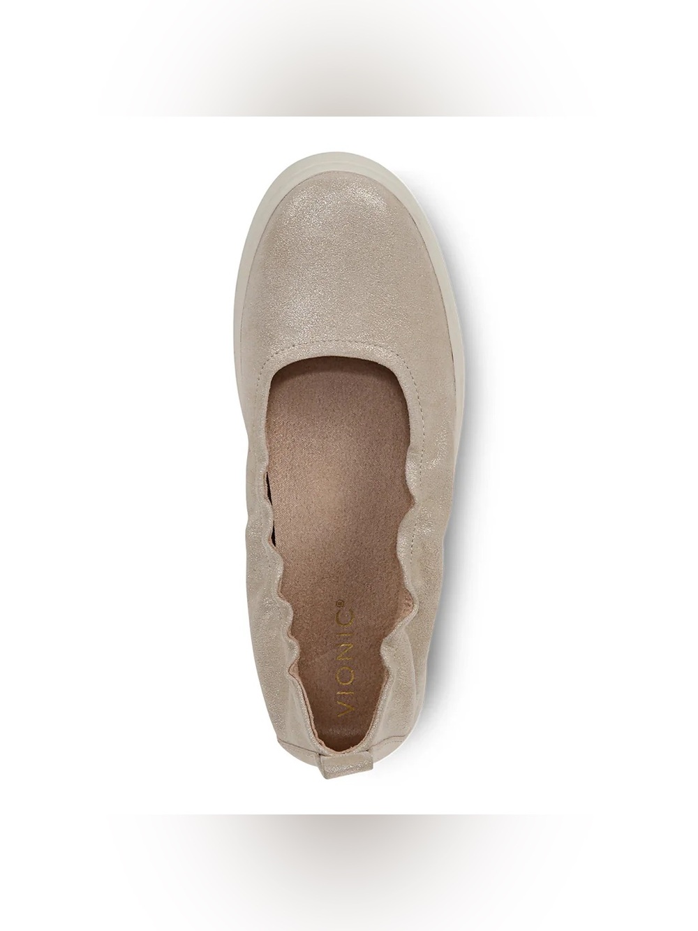 Vionic Uptown Ballet Flats Gold Shimmer Women’s Size 7